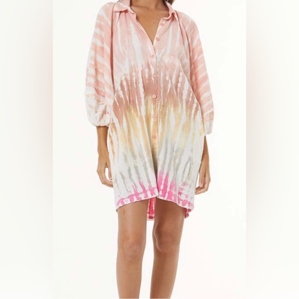 Young Fabulous & Broke Sailboat Shirt Dress Linen size XS